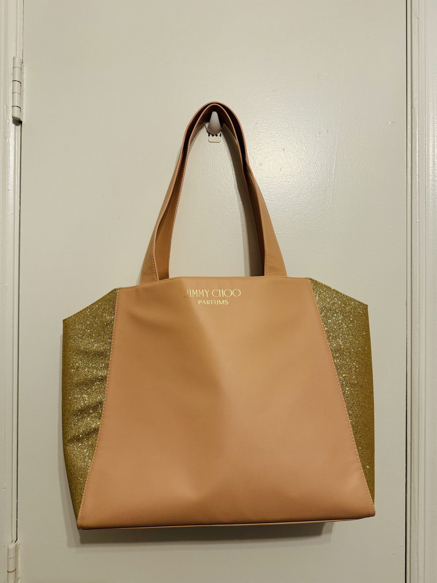 Jimmy Choo Pink, Gold Tote Bag