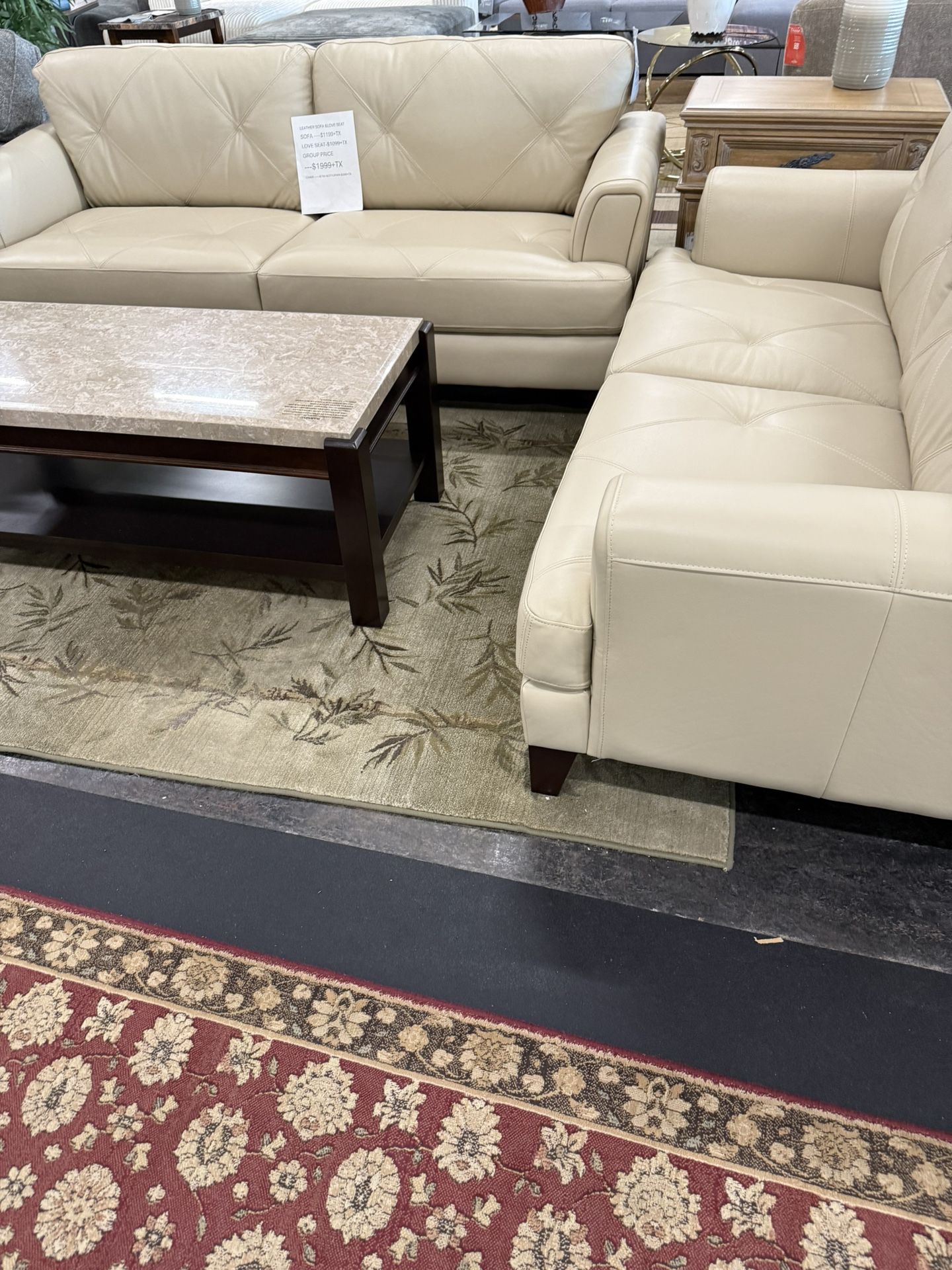 Leather Sofa & Leather Love Seat On Sale