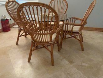 Table and four chairs