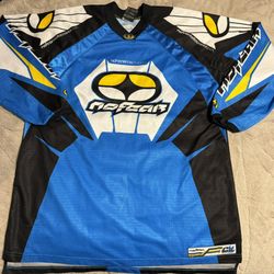 No Fear blue and black motocross jersey 