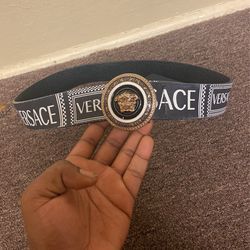Black And White Versace Belt 