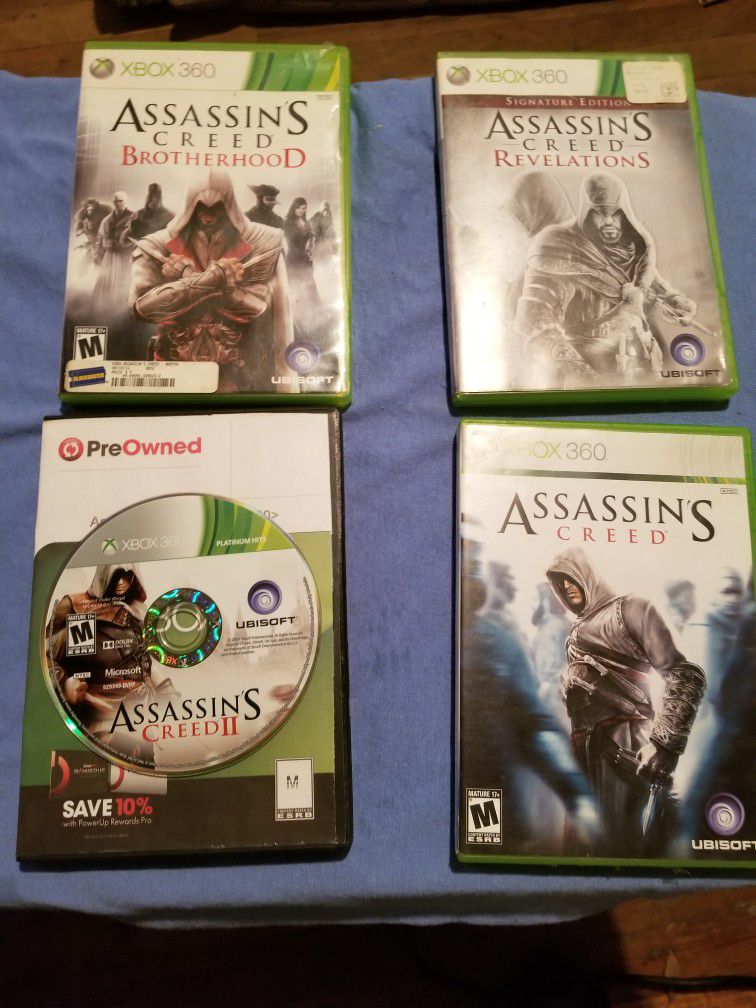 Xbox 360  Games  4 assassin creeds