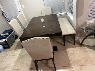 Dining set with bench