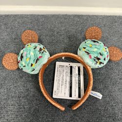Tokyo Disney Resort – Mickey Ice Cream Scoop Ear Headband New TDR Exclusive DisneySea