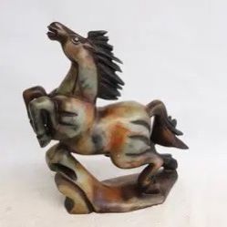 Large Chinese  Vintage Celadon Jade Horse