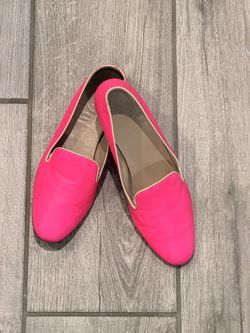 J.Crew Neon Pink Leather Loafers – Size 8.5 – $45