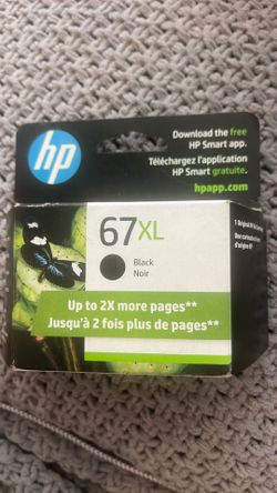 Two HP 67 XL Black Ink Cartridges