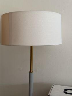 Modern Floor Lamp with White Fabric Shade