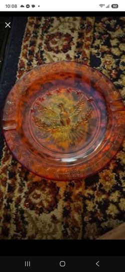 Vintage L E Smith glass Ashtray