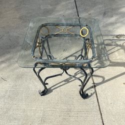Glass Top / Wrought Iron Coffee Table 