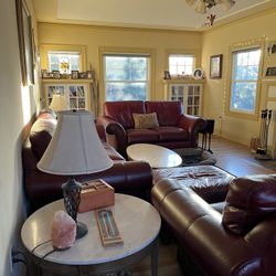 Mid Century Marble Top Coffee Table and End Table.