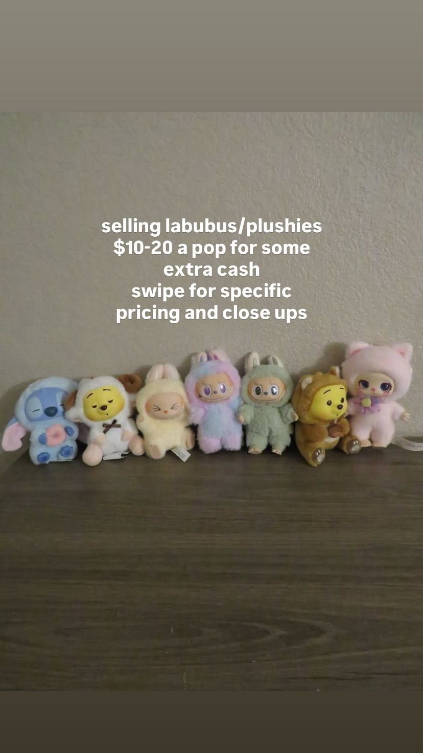 Perfect Condition Labubus/Plushies
