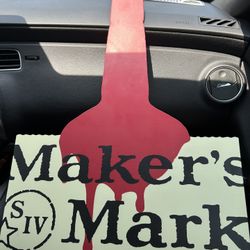 Makers Mark metal hanging sign brand new