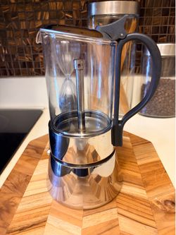 6 Cup Glass and Stainless Steel Mika Pot