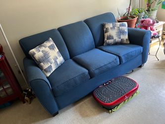 Blue Pull Out Bed Couch