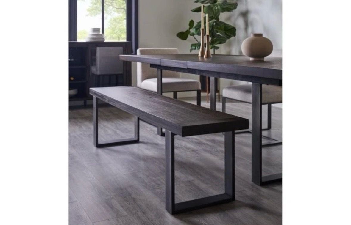 Wooden Dining Table with Bench
