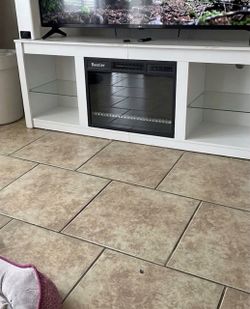 Fireplace tv stand