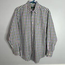 Masters By Peter Millar Button Down Shirt Mens Medium Multicolor