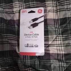 16 ft USB Device A Male/B Male