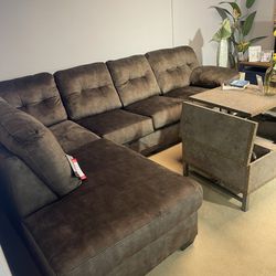 Accrington Earth LAF Chaise Sectional