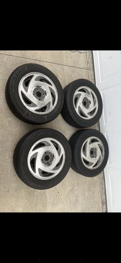 4 - 195/60r14 4x100 4x3.94 Stock Alloy Honda Civic Fit Xa Xb Ia Yaris Echo Miata Wheels Rims Tires!!!
