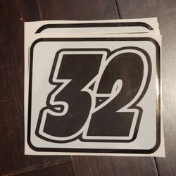 Viynl Number "32" Decals