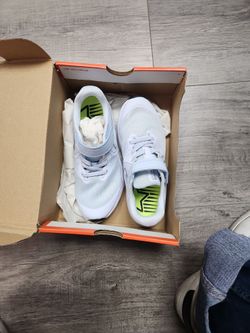 Nike Kids Sneakers White/Blue Velcro