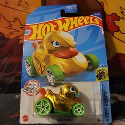 HOT WHEELS 2022 REGULAR TREASURE HUNT GOLD DUCK  N' ROLL,  #5/5 Street Beasts