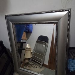 Mirror With Gray Border