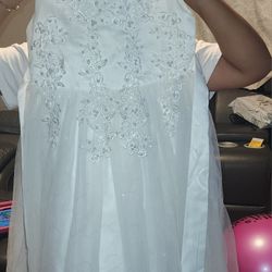 Dress Girls Size 16 White Flower Girl Or Bautism 