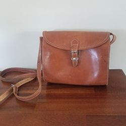 Cross Body Leather Bag - 8" X 7"