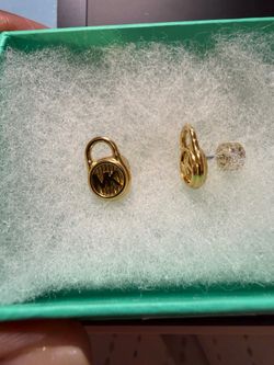 Michael Kors Gold-Tone Padlock earrings - like new