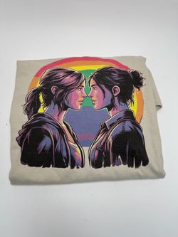 The Last Of Us Ellie Dina Pride Shirt Medium