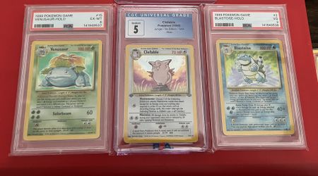 Vintage Pokemon Base Set Graded Slabs