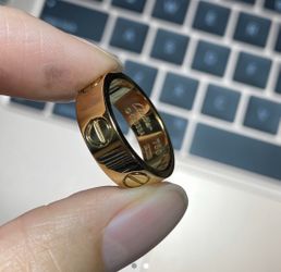 Gold Love Band Ring Size 4-11