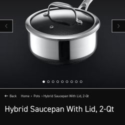 Hex Clad Hybrid Saucepan With Lid, 2-Qt