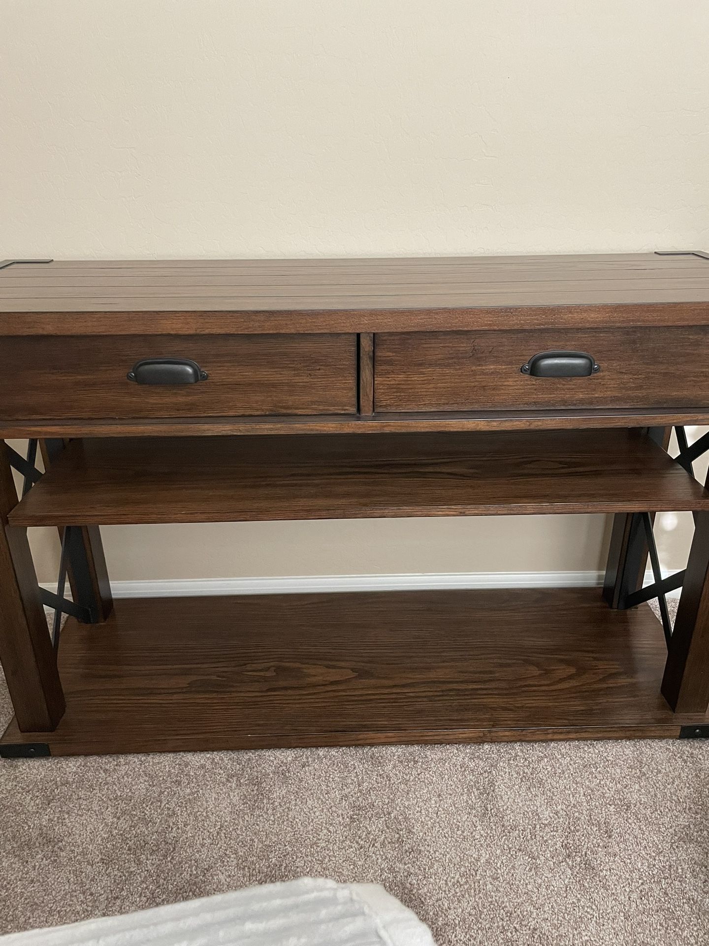 Wooden Console Table With Drawers