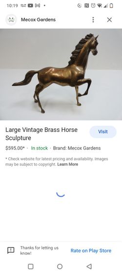 Antique Brass Horse
