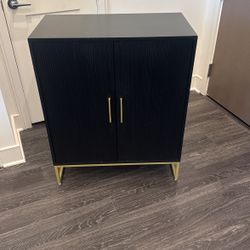 Black With Gold Trim Bar Dresser 