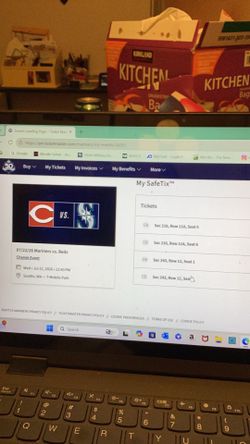 Mariners tickets Wed. 22. $25 x 4