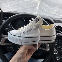 White Converse With Plataform 