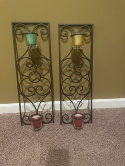 Candles decoration piece both