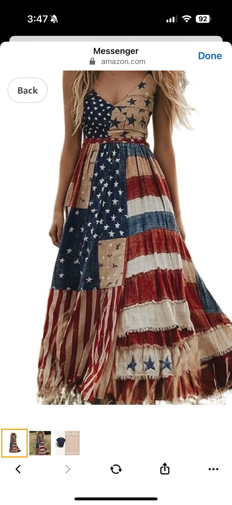 Fourth Of July Flag Dress Size Medium (NEW)