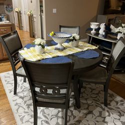 Five piece dining table