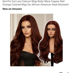 Brand New : Ginger Synthetic Lace Front Wig Glueless Wear
