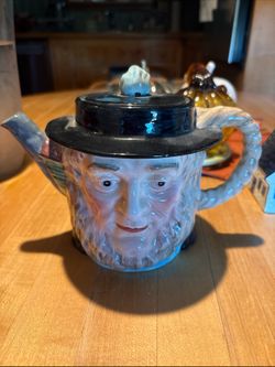 Vintage Beswick England Mr Peggotty Toby Teapot Set & 2 Mini Character Cups