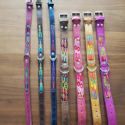 Brand New Mexican Design Leather Dog Collar