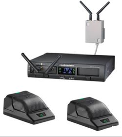 Audio-Technica System 10 Boundary Microphone Rackmount Dual Boundary Wireless Mic System (ATW-1366)