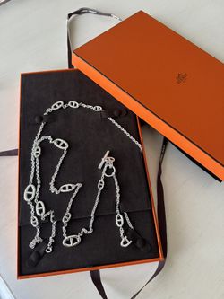 Hermes Farandole Necklace 160 Cm Silver