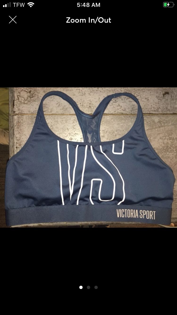 VS Pink XL Sports Bra in Blue